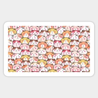 Cute Fat Cats Lover Gift Sticker